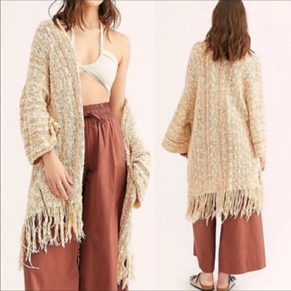 Free People Lucia Fringe Cardigan Sweater XS/S - Picture 3 of 8